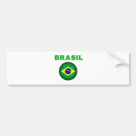 Brasil World Cup t-shirt Bumpersticker (Voorkant)