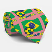 Brasileiro Futebol e Bandeira Stropdas (Opgerold)