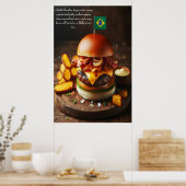 Brasilia Bites: Picanha Perfection 24x36 Poster (Keuken)