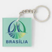 Brasilia Brazil Capital Sleutelhanger (Achterkant)