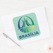 Brasilia Brazil Capital Vierkante Sticker (Envelop)
