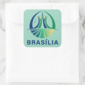 Brasilia Brazil Capital Vierkante Sticker (Tas)