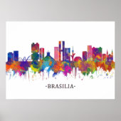 Brasilia Brazil Skyline Poster (Voorkant)