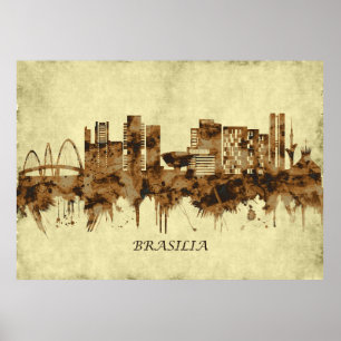 Brasilia Brazilië Cityscape Poster