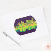 Brasilia Brazilië Skyline Ronde Sticker (Envelop)