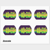 Brasilia Brazilië Skyline Ronde Sticker (Vel)