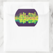 Brasilia Brazilië Skyline Ronde Sticker (Tas)