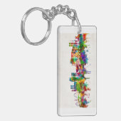 Brasilia Brazilië Skyline Sleutelhanger (Voorkant Links)
