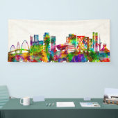 Brasilia Brazilië Skyline Spandoek (Beurs)