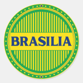 Brasília City Pride – Braziliaanse identiteit Ronde Sticker