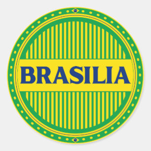 Brasília City Pride – Braziliaanse identiteit Ronde Sticker