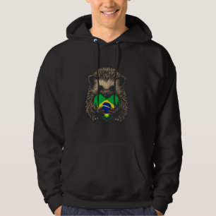 Brasilian Roots Lemur Heart Braziliaanse Pride Bra Hoodie
