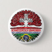 Brasilien Brasilianisch Schweizer Schweiz Baum Ronde Button 5,7 Cm (Voorkant)