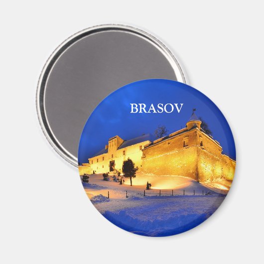 Brasov Fortress in Romania, Magnets Magneet (Voorkant / Achterkant)
