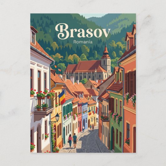 Brașov Oude Stad Steeg Roemenië Briefkaart (Voorkant)