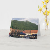 Brasov, Roemenië blanco Wenskaart Kaart (Gele Bloem)