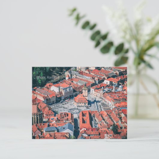 Brasov, Roemenië stadsgezicht, Briefkaart (Staand voorkant)