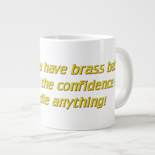 Brass Balls Grote Koffiekop (Voorkant rechts)