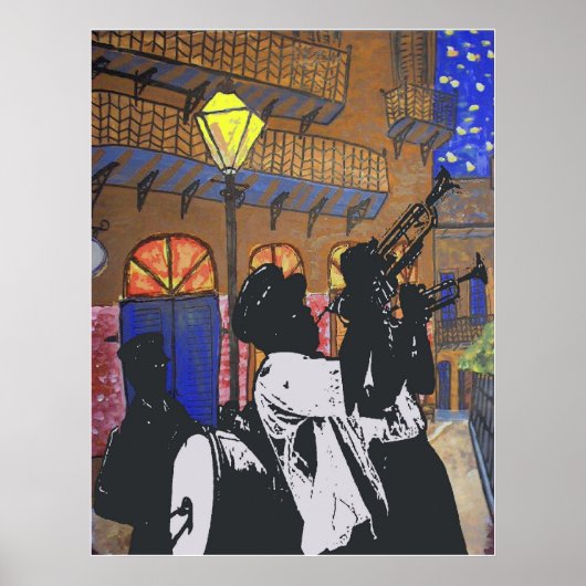 Brass Band at Pirates Alley Poster (Voorkant)