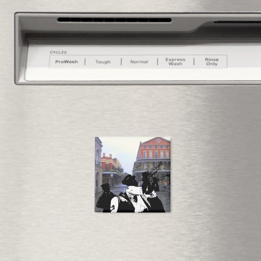 Brass Band French Quarter New Orleans Magneet (Insitu (Vaatwasser))