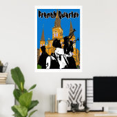 Brass Band French Quarter Poster (Thuiskantoor)