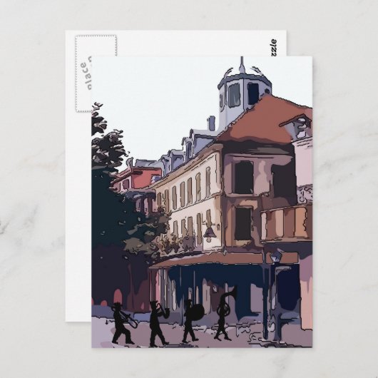Brass Band in het Franse kwartaal Briefkaart (Voorkant / Achterkant)