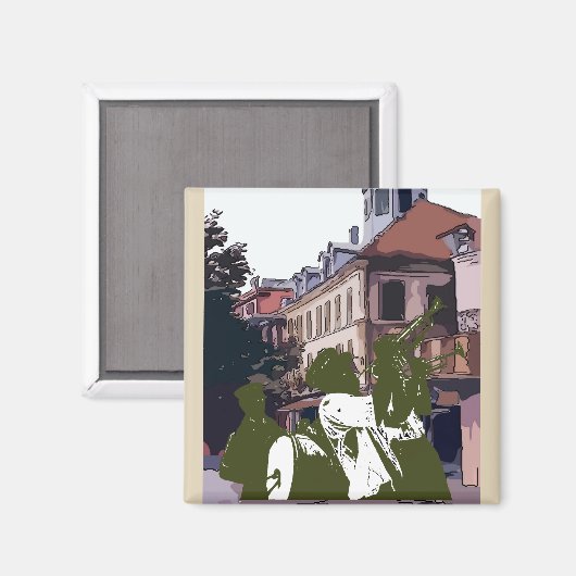 Brass Band in Napoleon House Magneet (Voorkant / Achterkant)