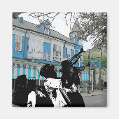 Brass Band in Restaurant New Orleans Magneet (Voorkant)