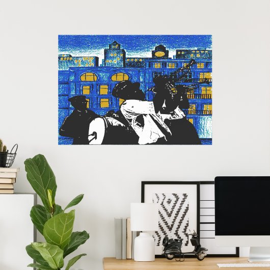 Brass Band, New Orleans Poster (Thuiskantoor)