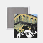 Brass Band, New Orleans Treme French Quarter Music Magneet (Voorkant / Achterkant)