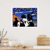 Brass Band Stars Poster (Keuken)