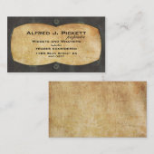 Brass Bord Lijst Visitekaartje (Voorkant / Achterkant)