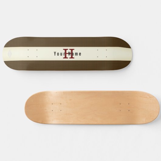  Brass Brown Skateboard met de naam HAMbyWG (Horizontaal)