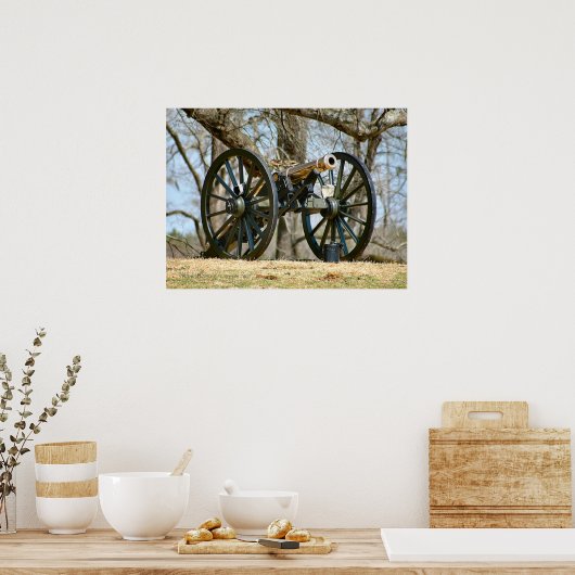 Brass Cannon uit de burgeroorlog Poster (Keuken)