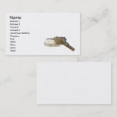 Brass Crucifix Wooden Coffin Visitekaartje (Voorkant / Achterkant)