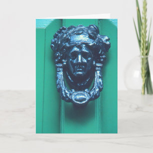 BRASS DEUR KNOCKER IN VORM VAN VROUWENHOOFD KAART