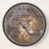 Brass Dimensional Wereldbol Onderzetter (Voorkant)