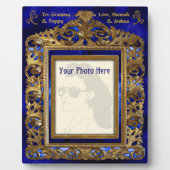 Brass Edwardian Lijst op Blauw - Gepersonaliseerd Fotoplaat (Voorkant)