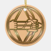 Brass en Copper Sagittarius Keramisch Ornament (Voorkant)