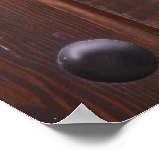 Brass hand door knocker Poster (Hoek)