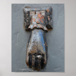 Brass hand klopper poster