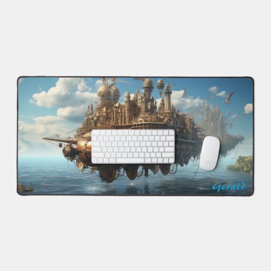 Brass Haven Steampunk Castle Fantasy Bureaumat (Keyboard & Muis)