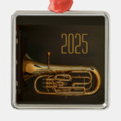 Brass Horn kerstversiering Metalen Ornament (Voorkant)