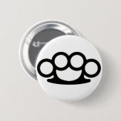 Brass Knuckle Pin Ronde Button 5,7 Cm (Voorkant /achterkant)