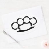 Brass Knuckles Ovale Sticker (Envelop)