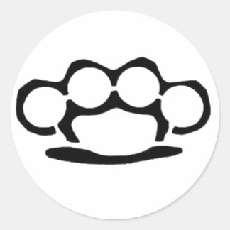 Brass Knuckles Ronde Sticker