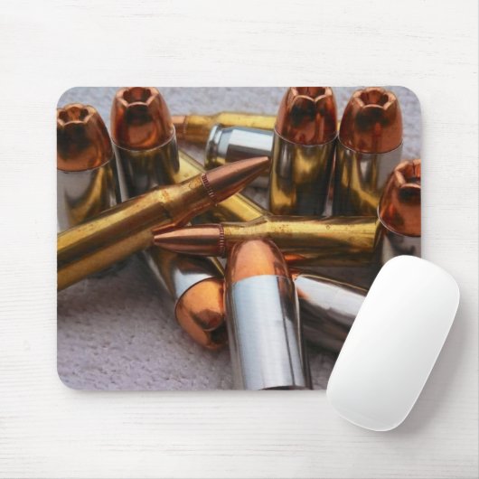 Brass & lead bullets mousepad muismat (Met muis)