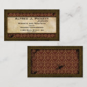 Brass Lijst Steampunk Cogs Visitekaartje (Voorkant / Achterkant)