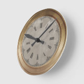 Brass Marble Roman Numerals Ronde Klok (Hoek)