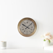 Brass Marble Roman Numerals Ronde Klok (Huis)